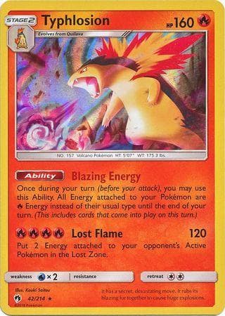 Carta Typhlosion 42/214 do set Trovões Perdidos — Pokémon TCG | Bynx