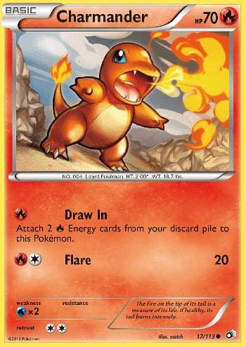 Carta Charmander 17/113 do set Tesouros Lendários — Pokémon TCG | Bynx