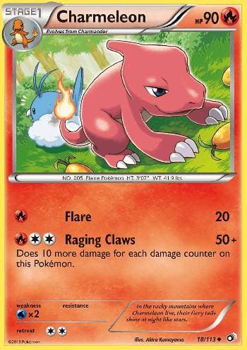 Charmeleon 018/113 — Tesouros Lendários