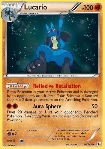 Carta Lucario 80/113 do set Tesouros Lendários — Pokémon TCG | Bynx