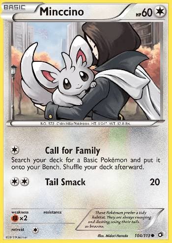 Carta Minccino 104/113 do set Tesouros Lendários — Pokémon TCG | Bynx