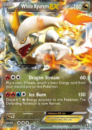 Carta White Kyurem-EX 101/113 do set Tesouros Lendários — Pokémon TCG | Bynx