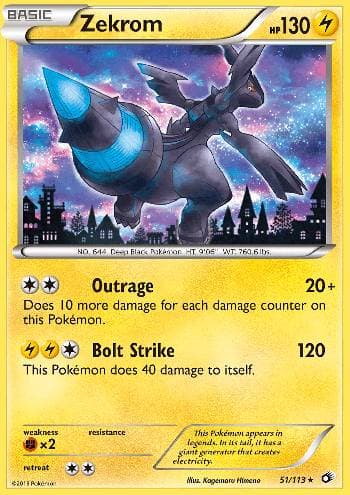 Carta Zekrom 51/113 do set Tesouros Lendários — Pokémon TCG | Bynx