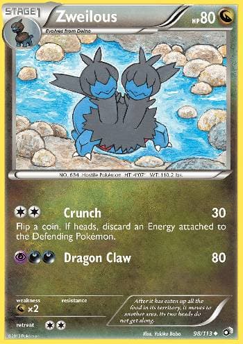 Carta Zweilous 98/113 do set Tesouros Lendários — Pokémon TCG | Bynx