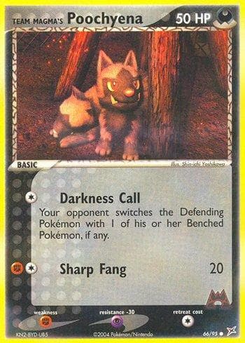 Carta Team Magma's Poochyena 66/95 do set Team Magma vs Team Aqua — Pokémon TCG | Bynx