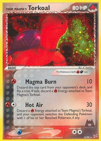 Carta Team Magma's Torkoal 12/95 do set Team Magma vs Team Aqua — Pokémon TCG | Bynx