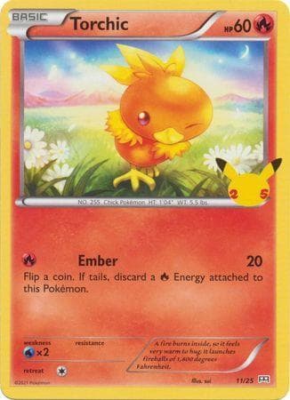 Carta Torchic 11/25 do set McDonald's Collection 2021 — Pokémon TCG | Bynx