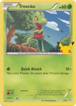 Carta Treecko 3/25 do set McDonald's Collection 2021 — Pokémon TCG | Bynx