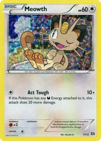 Meowth 11/12 — McDonald's Collection 2016