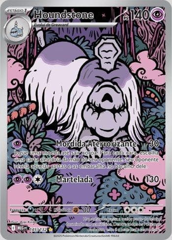 Carta Houndstone 145/132 do set Megaevolução — Pokémon TCG | Bynx