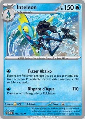 Carta Inteleon 041/132 do set Megaevolução — Pokémon TCG | Bynx