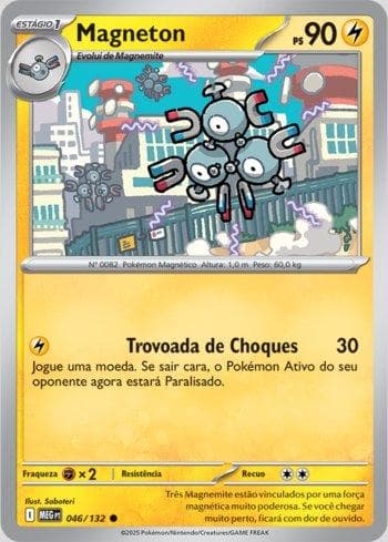 Carta Magneton 046/132 do set Megaevolução — Pokémon TCG | Bynx