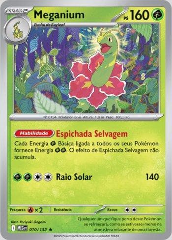 Carta Meganium 010/132 do set Megaevolução — Pokémon TCG | Bynx