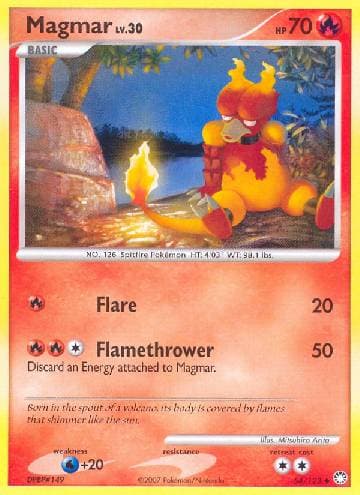 Carta Magmar 54/123 do set Tesouros Misteriosos — Pokémon TCG | Bynx