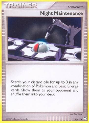 Carta Night Maintenance 113/123 do set Tesouros Misteriosos — Pokémon TCG | Bynx