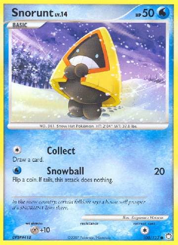 Carta Snorunt 100/123 do set Tesouros Misteriosos — Pokémon TCG | Bynx