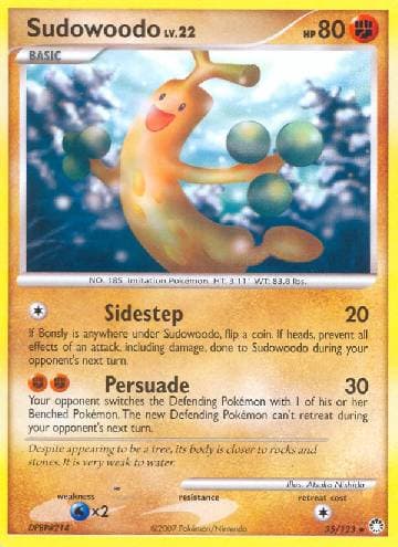 Carta Sudowoodo 35/123 do set Tesouros Misteriosos — Pokémon TCG | Bynx