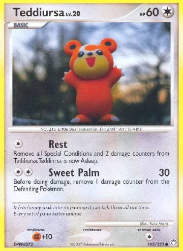 Carta Teddiursa 105/123 do set Tesouros Misteriosos — Pokémon TCG | Bynx