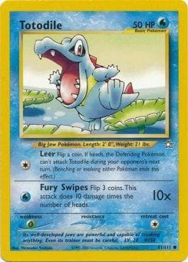 Carta Totodile 81/111 do set Neo Genesis — Pokémon TCG | Bynx
