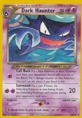 Carta Dark Haunter 36/105 do set Neo Destiny — Pokémon TCG | Bynx