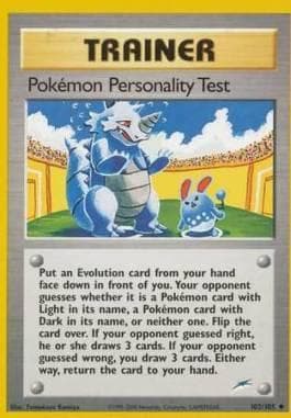 Carta Pokémon Personality Test 102/105 do set Neo Destiny — Pokémon TCG | Bynx