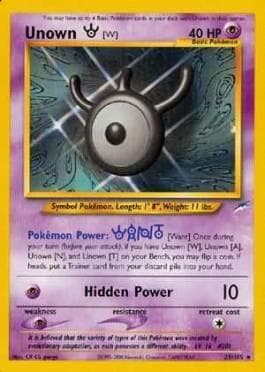 Unown W 29 — Neo Destiny