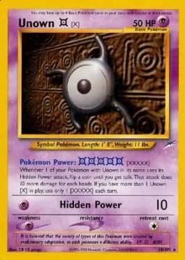 Carta Unown X 30/105 do set Neo Destiny — Pokémon TCG | Bynx
