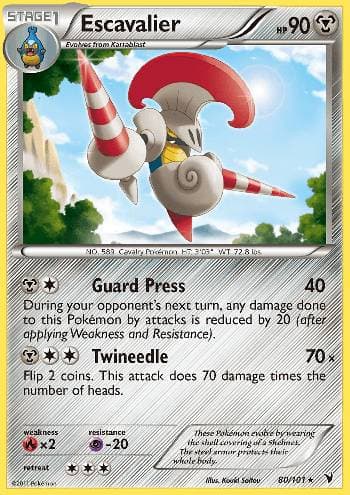 Carta Escavalier 80/101 do set Vitórias Nobres — Pokémon TCG | Bynx