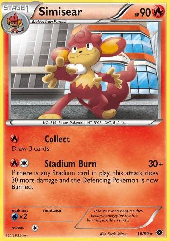 Carta Simisear 16/99 do set Próximos Destinos — Pokémon TCG | Bynx