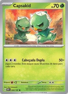 Carta Capsakid 024/197 do set Obsidiana em Chamas — Pokémon TCG | Bynx