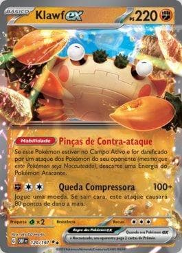 Carta Klawf ex 120/197 do set Obsidiana em Chamas — Pokémon TCG | Bynx