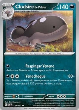 Paldean Clodsire 129/197 — Obsidiana em Chamas
