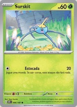 Carta Surskit 006/197 do set Obsidiana em Chamas — Pokémon TCG | Bynx