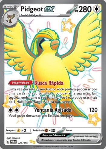 Carta Pidgeot ex 221/91 do set Destinos de Paldea — Pokémon TCG | Bynx