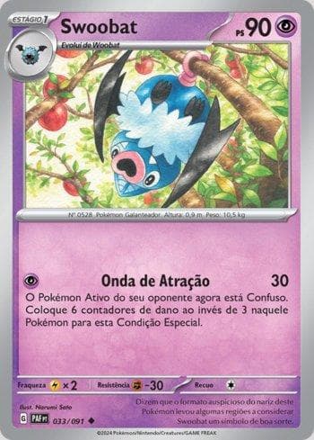Carta Swoobat 033/91 do set Destinos de Paldea — Pokémon TCG | Bynx