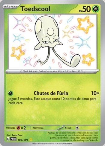 Carta Toedscool 105/91 do set Destinos de Paldea — Pokémon TCG | Bynx