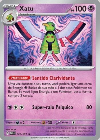 Carta Xatu 026/91 do set Destinos de Paldea — Pokémon TCG | Bynx