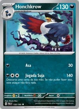 Carta Honchkrow 132/193 do set Evoluções em Paldea — Pokémon TCG | Bynx