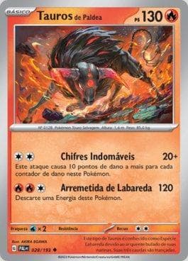 Paldean Tauros 028 — Evoluções em Paldea