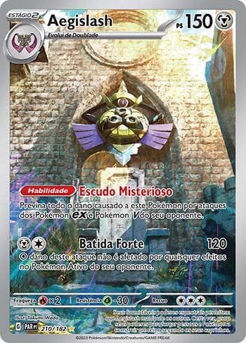 Carta Aegislash 210/182 do set Fenda Paradoxal — Pokémon TCG | Bynx