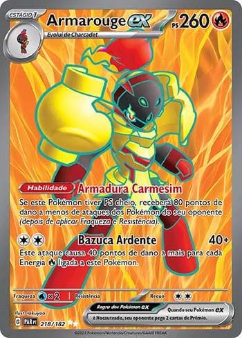 Carta Armarouge ex 218/182 do set Fenda Paradoxal — Pokémon TCG | Bynx