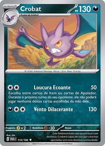 Carta Crobat 112/182 do set Fenda Paradoxal — Pokémon TCG | Bynx