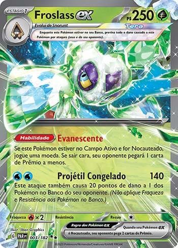 Carta Froslass ex 003/182 do set Fenda Paradoxal — Pokémon TCG | Bynx