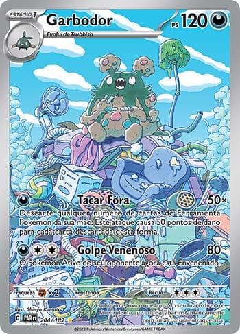 Carta Garbodor 204/182 do set Fenda Paradoxal — Pokémon TCG | Bynx