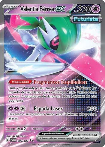 Carta Iron Valiant ex 089/182 do set Fenda Paradoxal — Pokémon TCG | Bynx