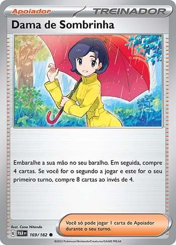 Carta Parasol Lady 169/182 do set Fenda Paradoxal — Pokémon TCG | Bynx