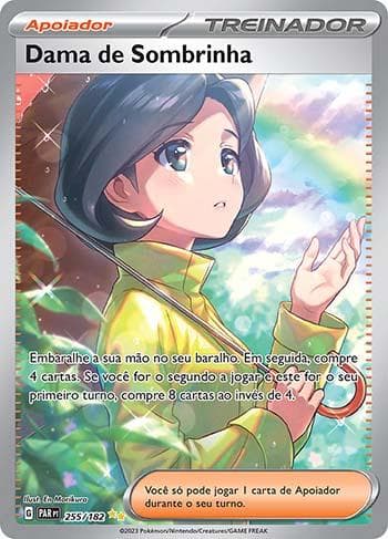 Carta Parasol Lady 255/182 do set Fenda Paradoxal — Pokémon TCG | Bynx