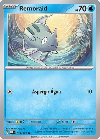 Carta Remoraid 033/182 do set Fenda Paradoxal — Pokémon TCG | Bynx