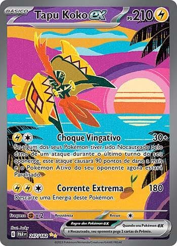 Carta Tapu Koko ex 247/182 do set Fenda Paradoxal — Pokémon TCG | Bynx