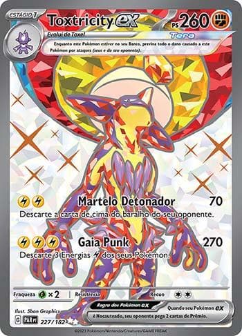 Carta Toxtricity ex 227/182 do set Fenda Paradoxal — Pokémon TCG | Bynx